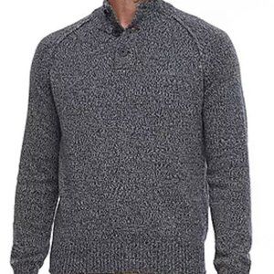 MUTUAL WEAVE Mens XL Fitted Mock Neck Long Sleeve Cotton Pullover Sweater NWT